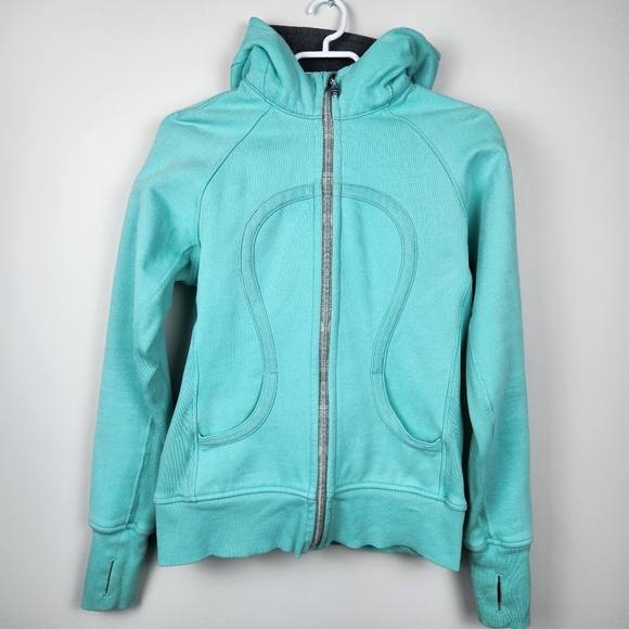 Lululemon Scuba Hoodie Hooded Sweatshirt Tiel Size 8 Fits Medium Cozy Comfy - Picture 1 of 12